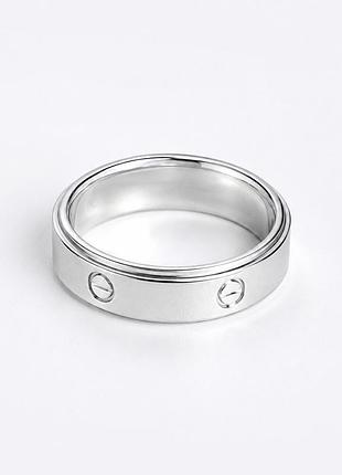 Срібне кільце-антистрес 17 р screw silver у стилі легендарної колекції love, роджене 22