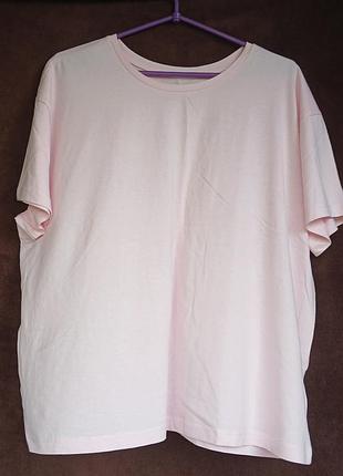 Футболка женская розовая,  котоновая, xl, eur 46-48,  батл