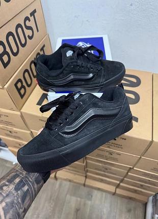 👟 кеди vans knu school platform total black  / наложка bs👟