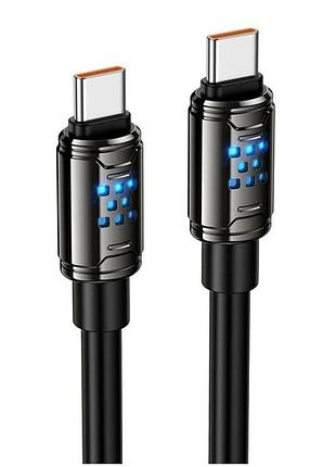 Кабель hoco u143 joy type-c 240w черный противоударный длина 1.2 м