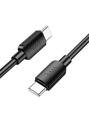 Кабель hoco x96 hyper type-c 60w быстрая зарядка черный пластиковая оплетка 1.3 м
