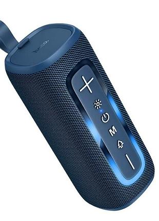 Портативна bluetooth-колонка hoco hc36 brocade ударостійка для активного відпочинку із захистом від вологи синій