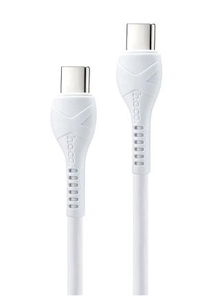 Кабель hoco x37 type-c 60w с пластиковой оплёткой для быстрой зарядки и передачи данных белый