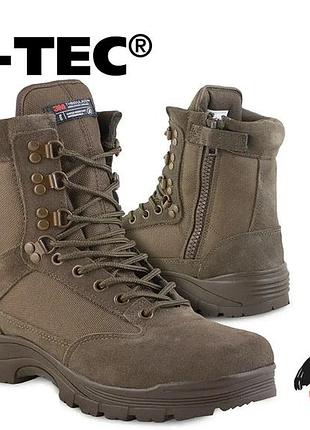 Ботинки тактические mil-tec с молнией tactical side zip boot ykk brown