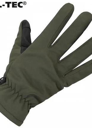 Рукавички softshell із утеплювачем thinsulate mil-tec olive 12521301