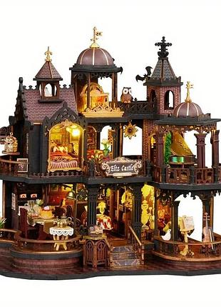 Румбокс эдинбургский замок интерьерный конструктор edinburgh castle diy miniature house roombox es-018 + купол