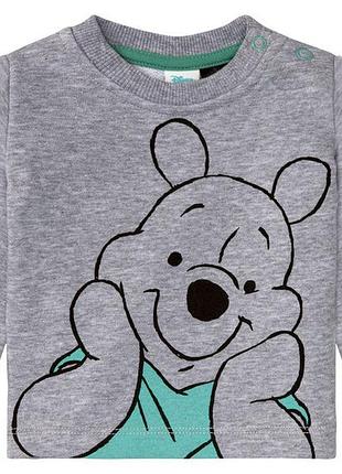 Свитшот из двунитки на кнопках для мальчика disney winnie the pooh 370493-1 086-92 см (12-24 months) серый