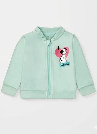 Толстовка двунитка для девочки disney далматин 370490 062-68 см (2-6 мес.) зеленый