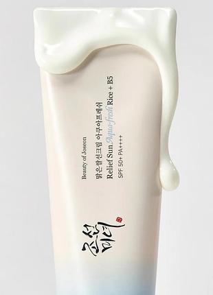 Уценка!!! молочко для лица солнцезащитнный beauty of joseon relief sun aqua-fresh: rice+b5 spf50+/pa++++ 50мл