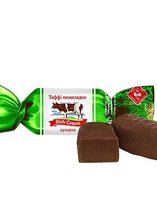 Цукерки глазуровані шоколадне тоффі rich cream 1000 г (214226)
