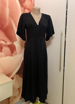 Ідеальна чорна сукня міді від massimo dutti — позачасова класика в стилі old money! ✨