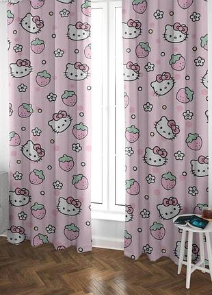 Шторы 3d hello kitty 31676 270х150 см