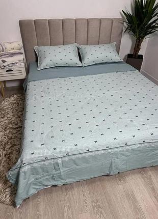 Постельное белье евро с летним одеялом из муслина koloco print 10 20885 200х230 см