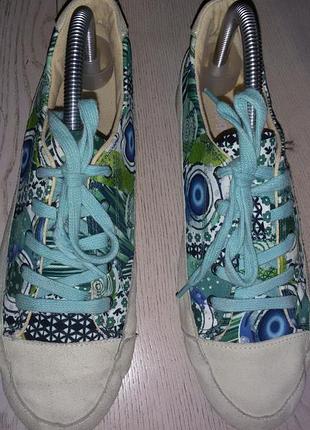 Desigual(испания) - низкие текстильные кеды р.39 (25.3 см)