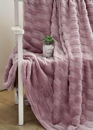 Плед євро colorful home оксамитовий велюр 3d 20104 200х220 см ліловий