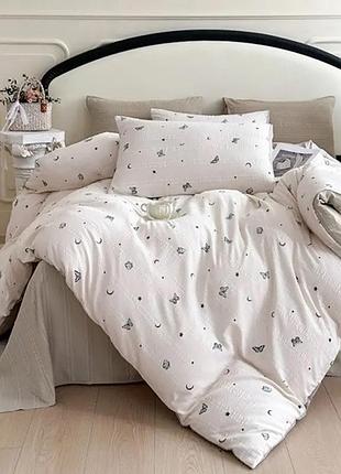 Постільна білизна полуторна з мусліну colorful home print 1 20823 150х210 см