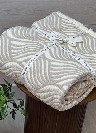 Плед двухсторонний муслиновый евро l&m home textiles 20292 200х220 см бежевый