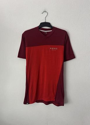 Mons royale men’s tee original чоловіча футболка монс рояль в червоному кольорі оригінал