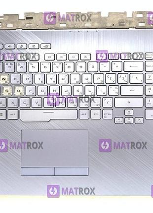 Передняя панель для asus rog strix scar iii g731, g731gw, g731gt, g731gu серебристый лед