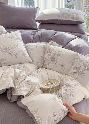 Постільна білизна полуторна з мусліну colorful home print 4 20826 150х210 см