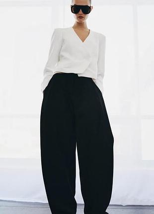 Широкие брюки zw collection с защипами