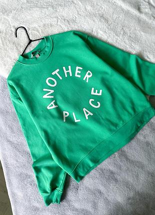 Зеленый свитшот h&amp;m 2