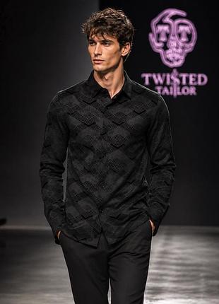 Чоловіча сорочка twisted tailor m чорна 100% бавовна