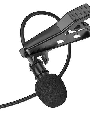 Петличный микрофон borofone bfk11 jack 3.5 мм для смартфона и камеры — всенаправленный lavalier микрофон для блогов, интервью