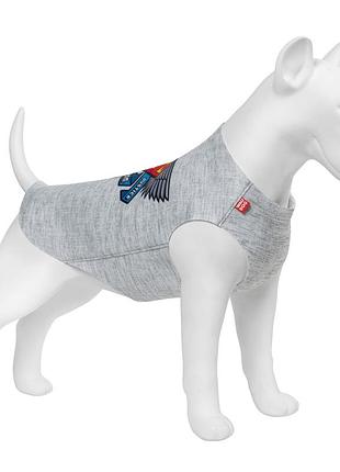 Майка для собак waudog clothes, рисунок "супермен, правда, справедливость", xs30, b 40-46 см, с 23-28 см