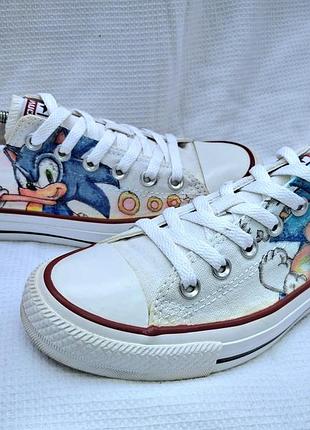 Кеды converse соник белые кеды кастумные кеды