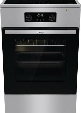 Плита gorenje электрическая индукционная, 70л, 50x60см, дисплей, iconled, нерж