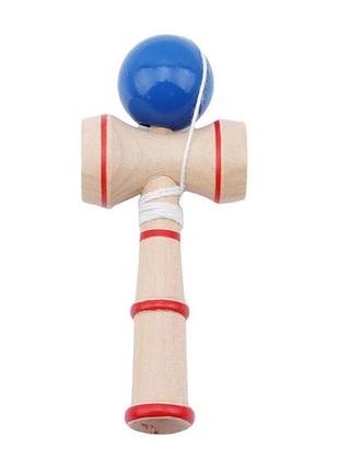 Іграшка kendama (кендама) дерев'яна класична антистрес blue