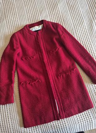 Пиджак zara красный
