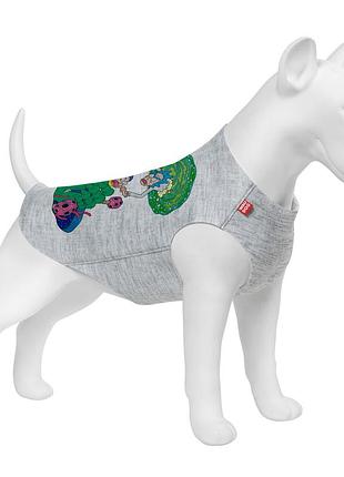 Майка для собак waudog clothes, рисунок "рик и морти 3", xs25, b 35-40 см, с 20-25 см
