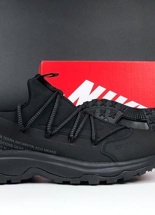 Осенние мужские кроссовки nike acg air terra antarktik черные