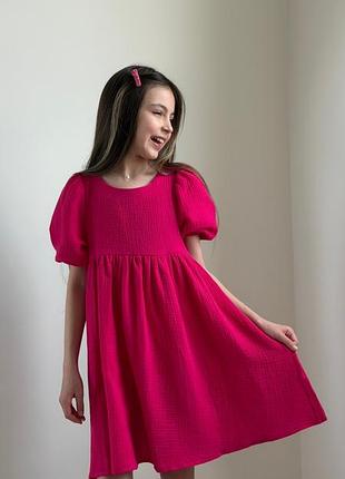 Муслиновое платье для девочки 8