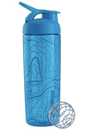 Шейкер blenderbottle sportmixer signature sleek 28oz/820ml aqua topt flow
