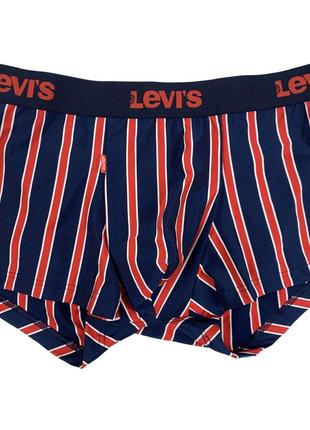 Мужские трусы levis премиум качества, цвет темно-синий в красную полоску,размеры в наличии