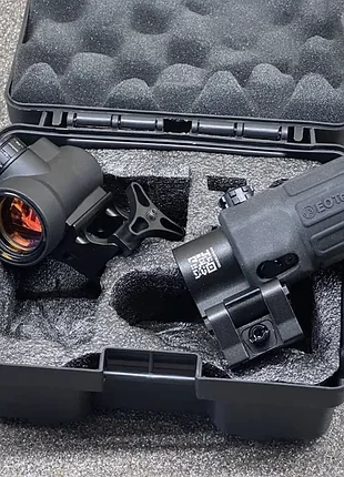 Коллиматорный прицел trijicon mro с магнифером eotech