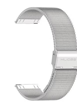 Металлический ремешок mijobs для amazfit 2 2s 3 серебро