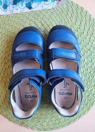 Б/в босоножки d.d.step barefoot bermuda blue, серия h 063