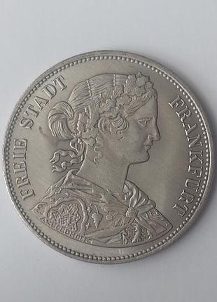Немецкая монета 1866 freie stadt frankfurt