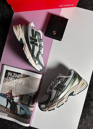 New balance 740 white silver green