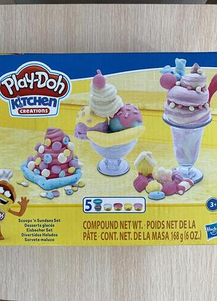 Play-doh kitchen creations морозиво та десерти новий набір