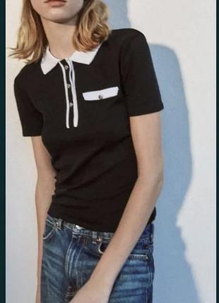 Стильна футболка поло zara