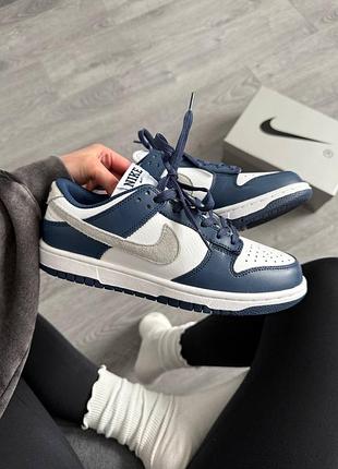 Жіночі кросівки nike sb dunk navy blue найк данк сині