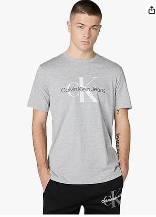 Футболка хлопковая длинная мужская calvin klein 282414262 l серая