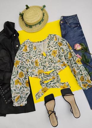 Новая короткая блузка топ на завязках zara s