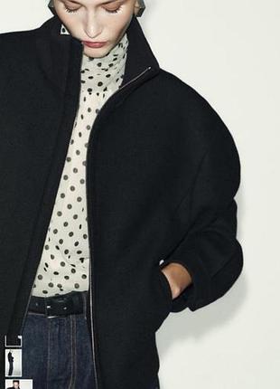Zara wool coat зара шерсть вовна розмір м куртка бомбер тренч пальто