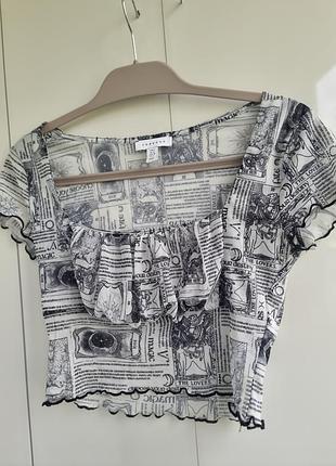 Кроп топ прозорий topshop c-m y2k